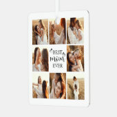 Simple Elegant Best Mom Ever Cute Photo Collage メタルオーナメント (正面左)