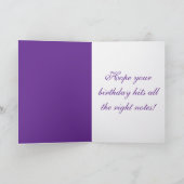 Simple Elegant Birthday Music Notes Birthday カード (内部)