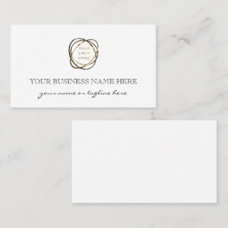 Simple Elegant Black Add Business Logo Custom   名刺