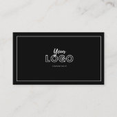 Simple Elegant Black and White with Logo 名刺 (正面)