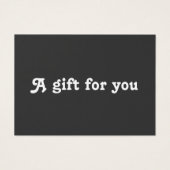 Simple Elegant Black White Gift Certificate (正面)