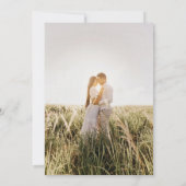 Simple Elegant Black & White Photo Wedding 招待状 (裏面)