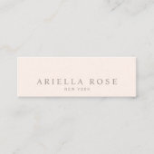 Simple Elegant Blush Pink Professional Minimalist スキニー名刺 (正面)