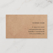 Simple Elegant Bold PRINTED Kraft Paper Consultant 名刺 (裏面)