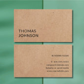 Simple Elegant Bold PRINTED Kraft Paper Consultant 名刺