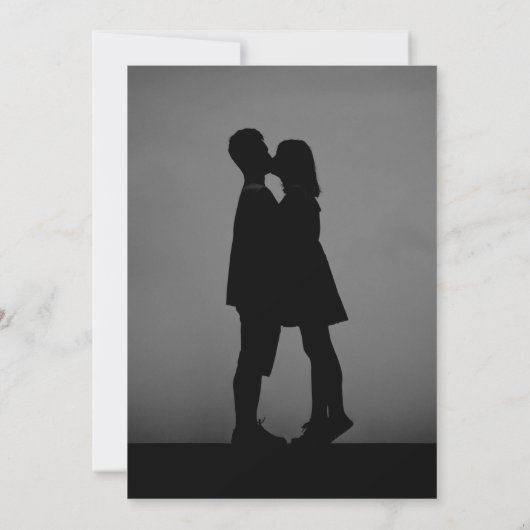 Simple Elegant Bold Script Photo Modern Wedding 招待状 (裏面)