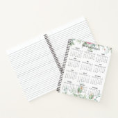 Simple Elegant Botanical 2026 Calendar |  Notebook ノートブック (内部)