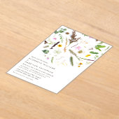 Simple Elegant Botanical Wild Flower Wedding アクリル招待状 (レイダウン)