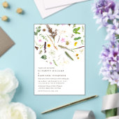 Simple Elegant Botanical Wild Flower Wedding アクリル招待状 (インサイチュ (ウェディング))