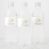 Simple Elegant Branded Black White Business Logo ペットボトルラベル (ボトル)