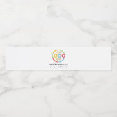 Simple Elegant Branded Black White Business Logo ペットボトルラベル (シングルラベル)