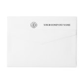 Simple Elegant Branded Black & White Business Logo ラップアラウンドラベル (裏面)