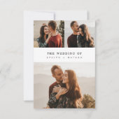 Simple Elegant Budget Photo Collage Wedding 招待状 (正面)