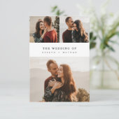 Simple Elegant Budget Photo Collage Wedding 招待状 (スタンド正面)