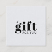  Simple Elegant Business Gift Loyalty Card ロイヤリティカード (正面)
