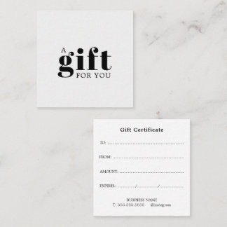  Simple Elegant Business Gift Loyalty Card ロイヤリティカード