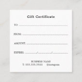  Simple Elegant Business Gift Loyalty Card ロイヤリティカード (裏面)