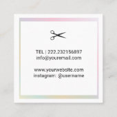 Simple elegant business light beauty salon スクエア名刺 (裏面)