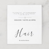 Simple elegant business light beauty salon 予約カード (外部開封)