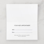 Simple elegant business light beauty salon 予約カード (内部開封)