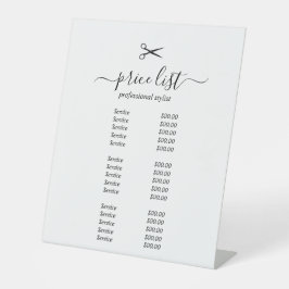 Simple elegant business light beauty salon 台座サイン