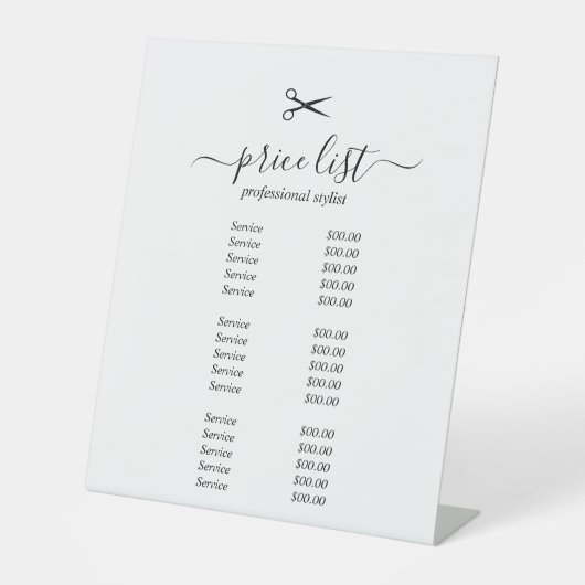 Simple elegant business light beauty salon 台座サイン (正面)