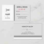 Simple elegant business light beauty salon 紹介カード (正面/裏面)