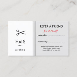 Simple elegant business light beauty salon 紹介カード