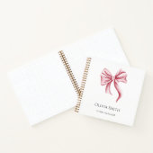 Simple Elegant Business Pink Bow  ノートブック (内部)