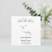 Simple Elegant Calligraphy Script Save the date セーブザデート (スタンド正面)