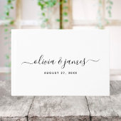 Simple Elegant Calligraphy Script Wedding ゲストブック