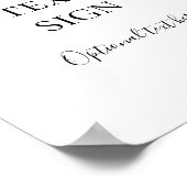 Simple Elegant Cards and Gifts Custom Sign ポスター (角)