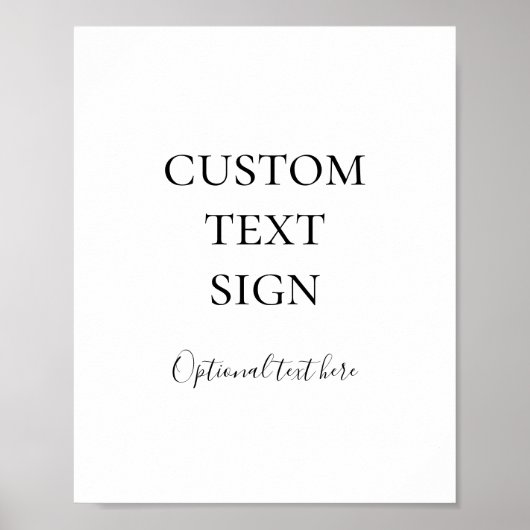 Simple Elegant Cards and Gifts Custom Sign ポスター (正面)