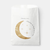 Simple Elegant Celestial Gold Moon Stars Wedding フェイバーバッグ (正面)