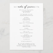 Simple Elegant Christian Funeral Memorial Photo プログラム (裏面)