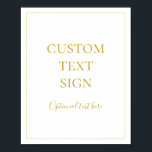 Simple Elegant Christmas Cards & Gifts Custom Sign ポスター<br><div class="desc">This simple elegant Christmas cards & gifts custom sign is perfect for your minimalist modern winter wedding. The classic gold luxury calligraphy, along with the traditional white background, all bordered with a minimal frame, is sure to complete the holiday vibe you're looking for. You can personalize with your own photos...</div>