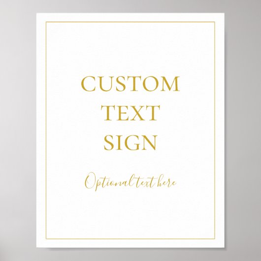 Simple Elegant Christmas Cards & Gifts Custom Sign ポスター (正面)