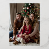 Simple Elegant Christmas Cards Template Holiday  箔シーズンカード (裏面)