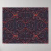 Simple, elegant Christmas inspired graphic pattern ポスター (正面)