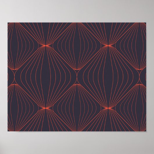 Simple, elegant Christmas inspired graphic pattern ポスター (正面)