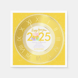 Simple Elegant Christmas New Year Gift Box Bow スタンダードカクテルナプキン