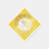 Simple Elegant Christmas New Year Gift Box Bow スタンダードカクテルナプキン (角)