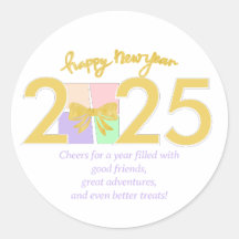 Simple Elegant Christmas New Year Gift Box Bow