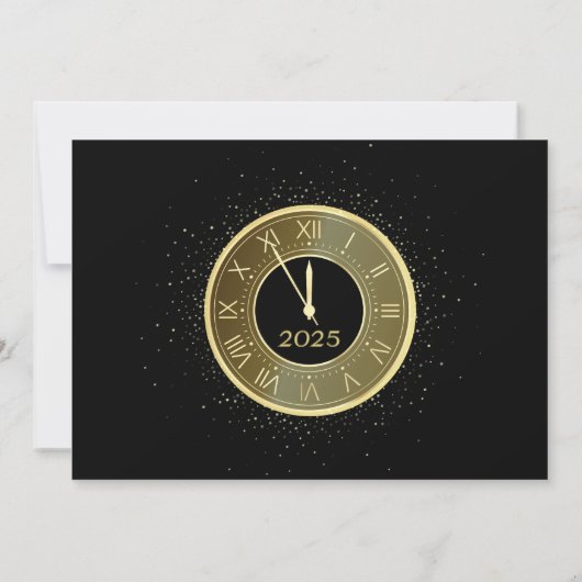 Simple Elegant Christmas New Year Gift Box Bow 招待状 (裏面)