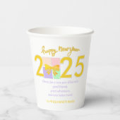 Simple Elegant Christmas New Year Gift Box Bow 紙コップ (裏面)