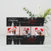 Simple Elegant Christmas Pin Tree Photo Card シーズンカード (スタンド正面)