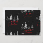 Simple Elegant Christmas Pin Tree Photo Card シーズンカード (裏面)