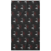 Simple Elegant Christmas Pine Tree | Black テーブルクロス (正面)