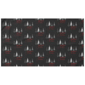 Simple Elegant Christmas Pine Tree | Black テーブルクロス (正面(横))