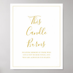Simple Elegant Christmas   This Candle Burns Sign ポスター